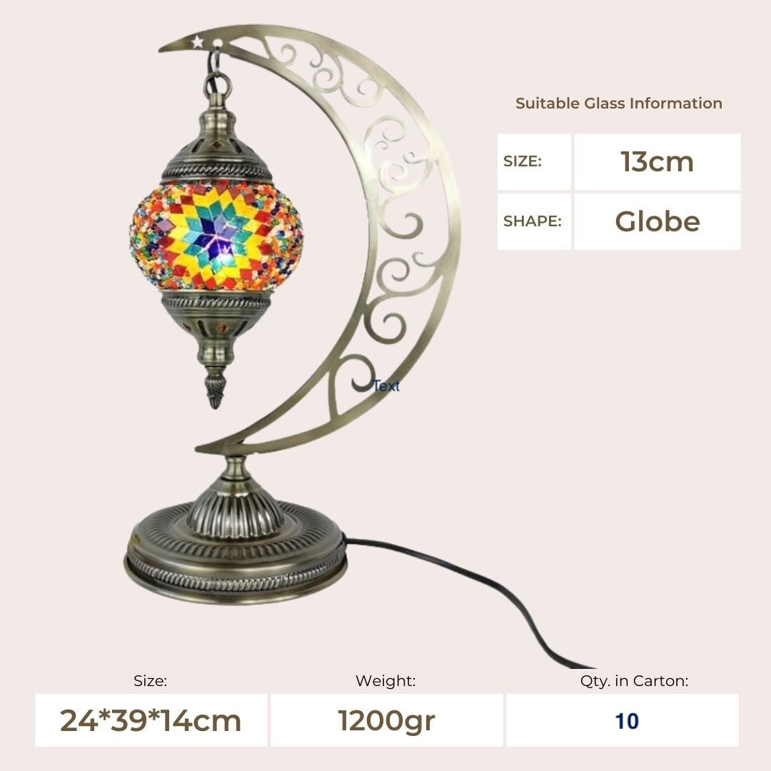 Mini Moon Lamp Metal - (Pack of 10 pcs)