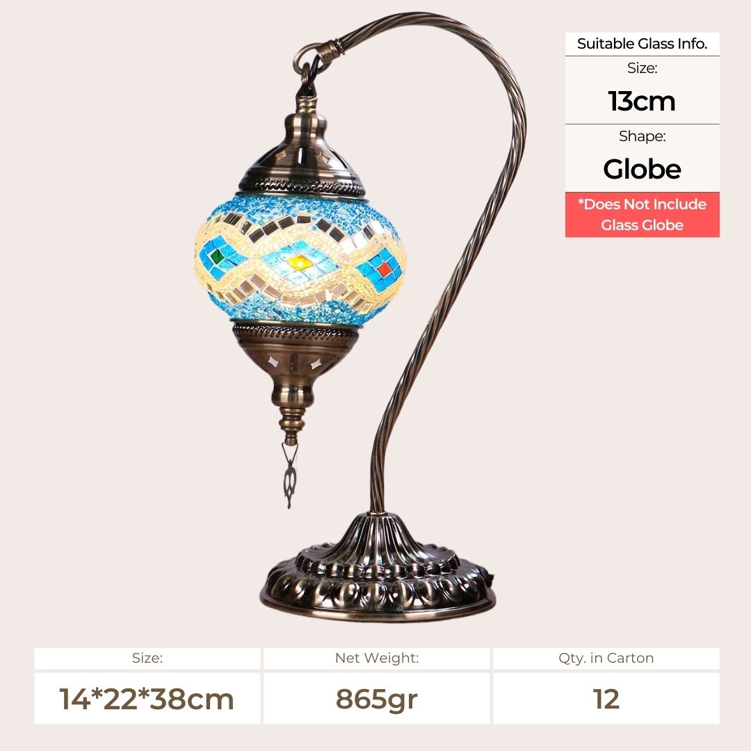 Swan Lamp Metal - (Pack of 12pcs)