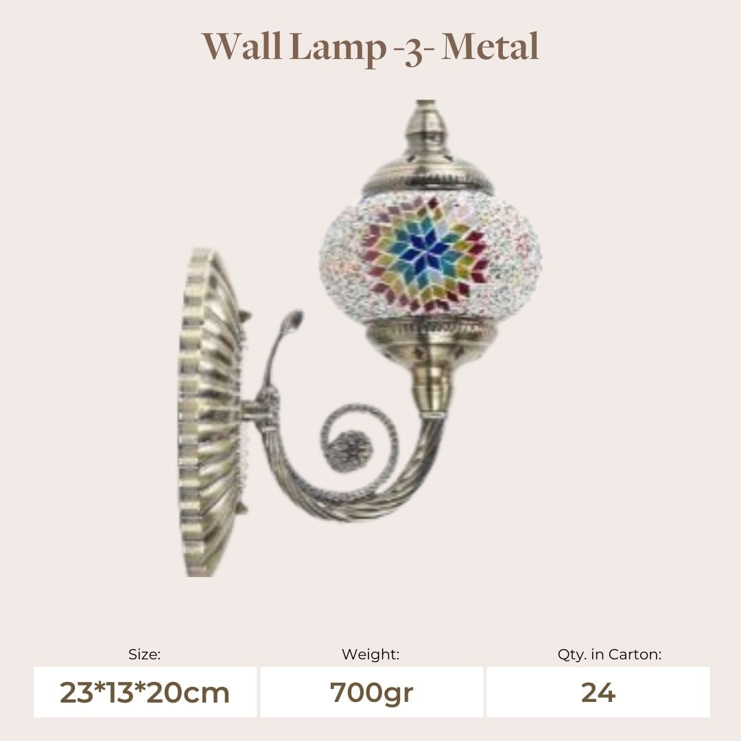 Wall Lamp -3- Metal Frame