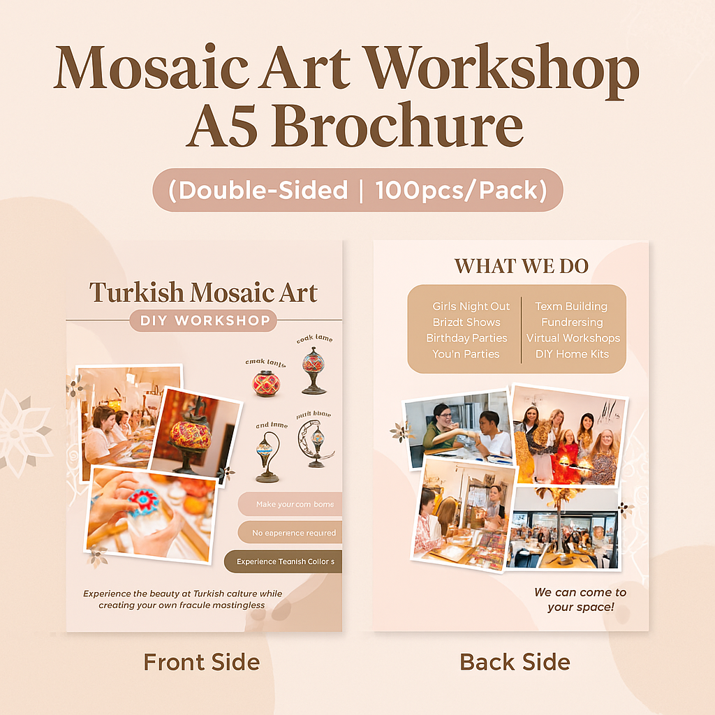 Mosaic Art Workshop A5 Brochure (Double-Sided | 100pcs/Pack)